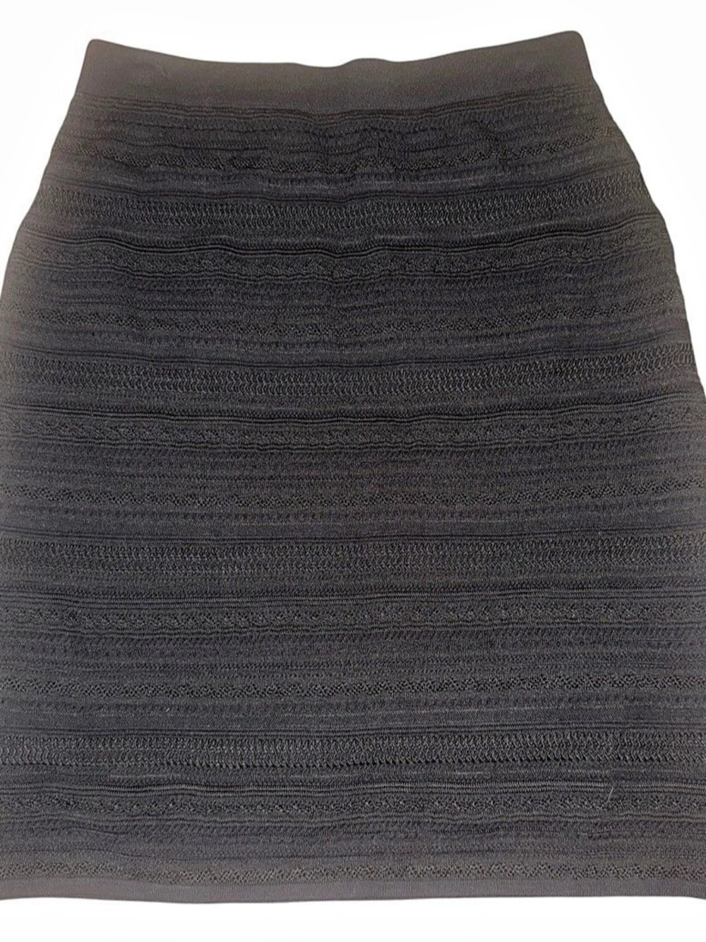 White House Black Market Solid Sweater Skirt Black Small